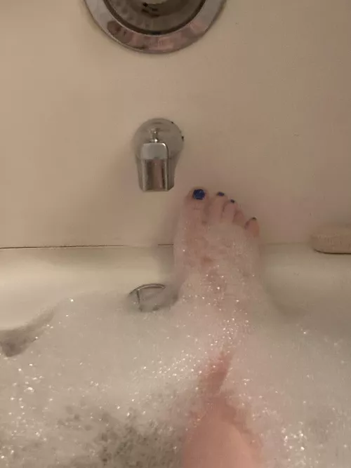 Just my bubbly toes in the tub