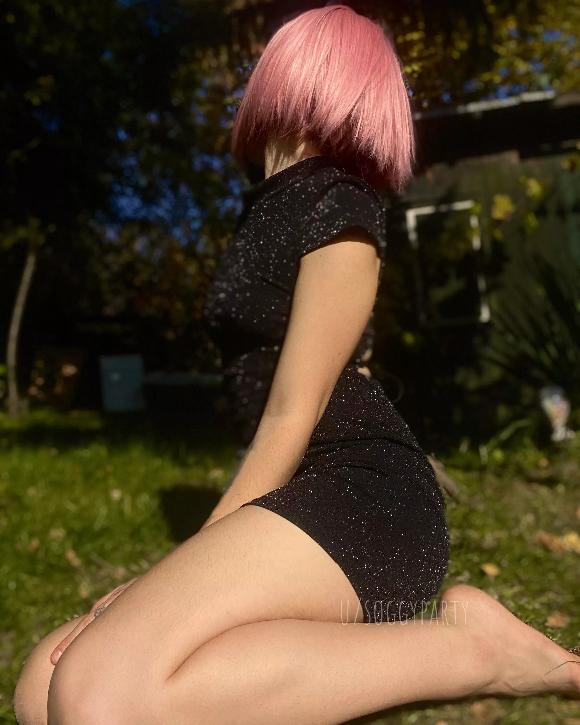 Just my legs and a glitter dress Just my legs and a glitter dress