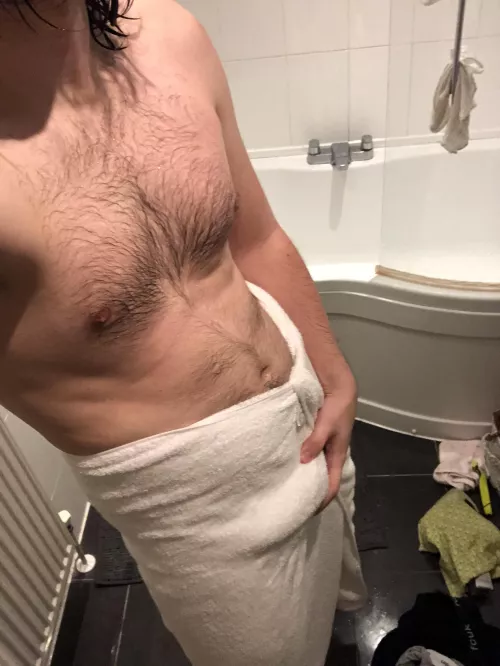 Just my thick cock in my towel