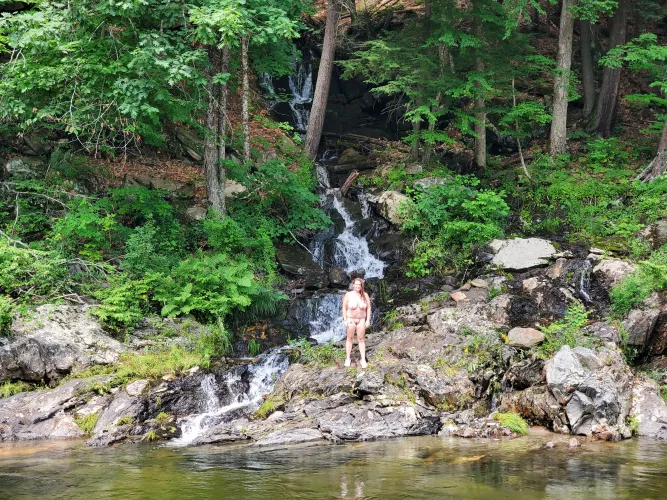 Just naked at a waterfall.....something everyone should experience. Just naked at a waterfall.....something everyone should experience.