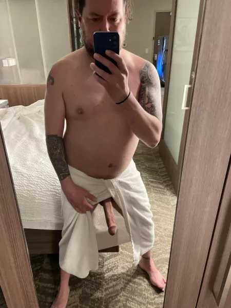 Just out of the shower Just out of the shower