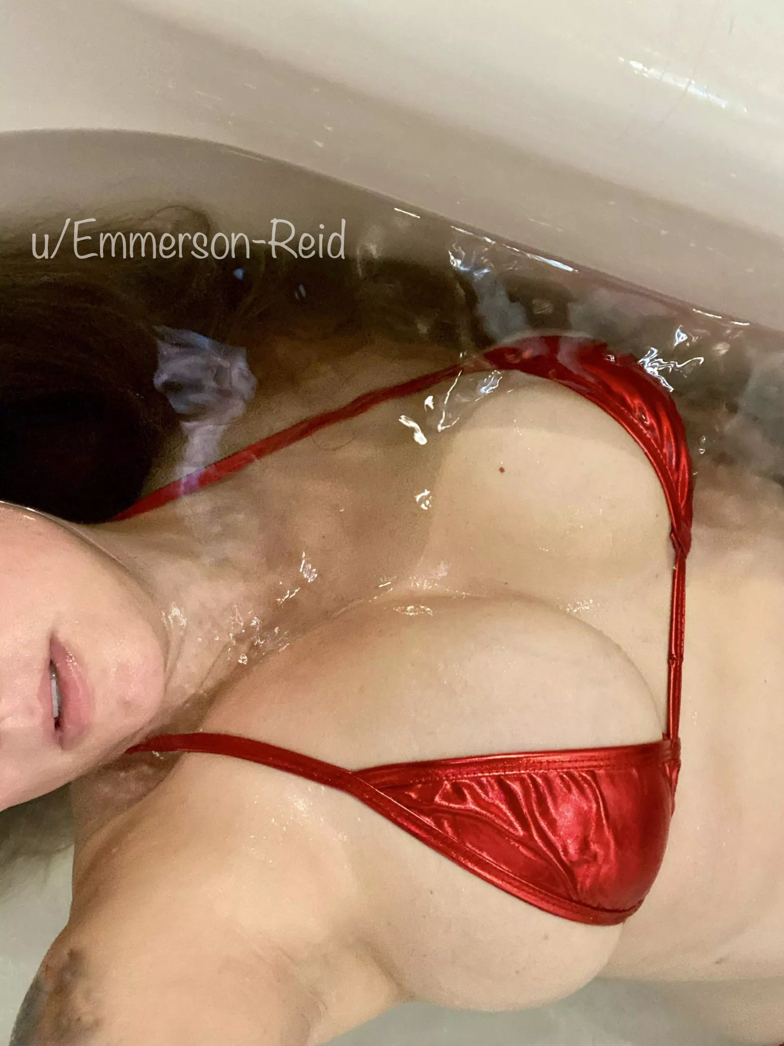 Just playing in my new red suit. (F) Just playing in my new red suit. (F)