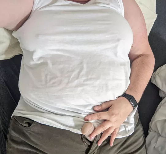 Just pulling my dick out a little. 😏