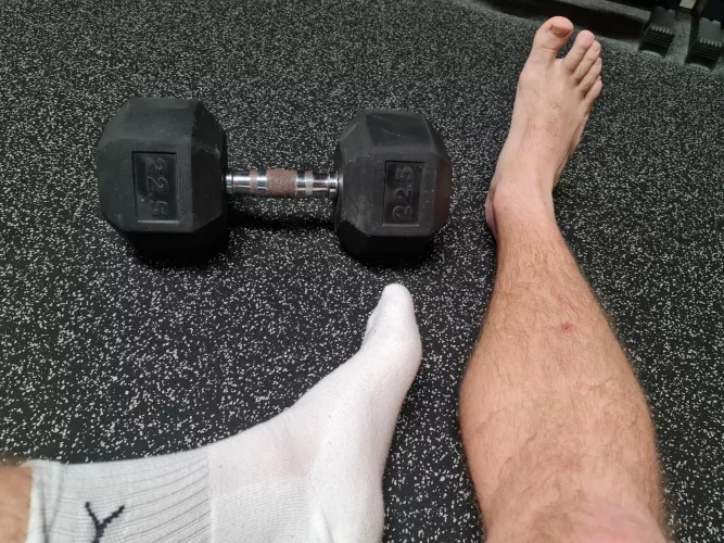 Just some stretching in the gym