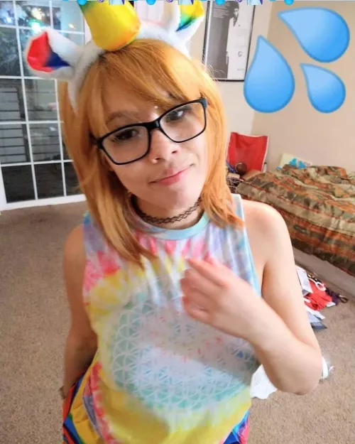 Just to a facial after riding a unicorn cock UwU