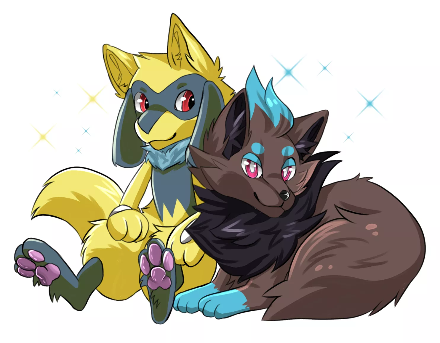 Just two shiny bois✨ (art by me, @Sibanarix)
