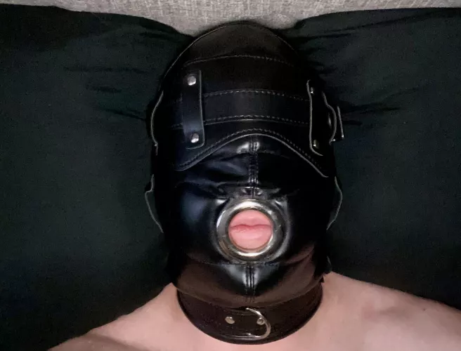 Just waiting on my wife to get home for a play session. Caged and strapped up with her favorite dildo as well. I’m just her little sex toy.