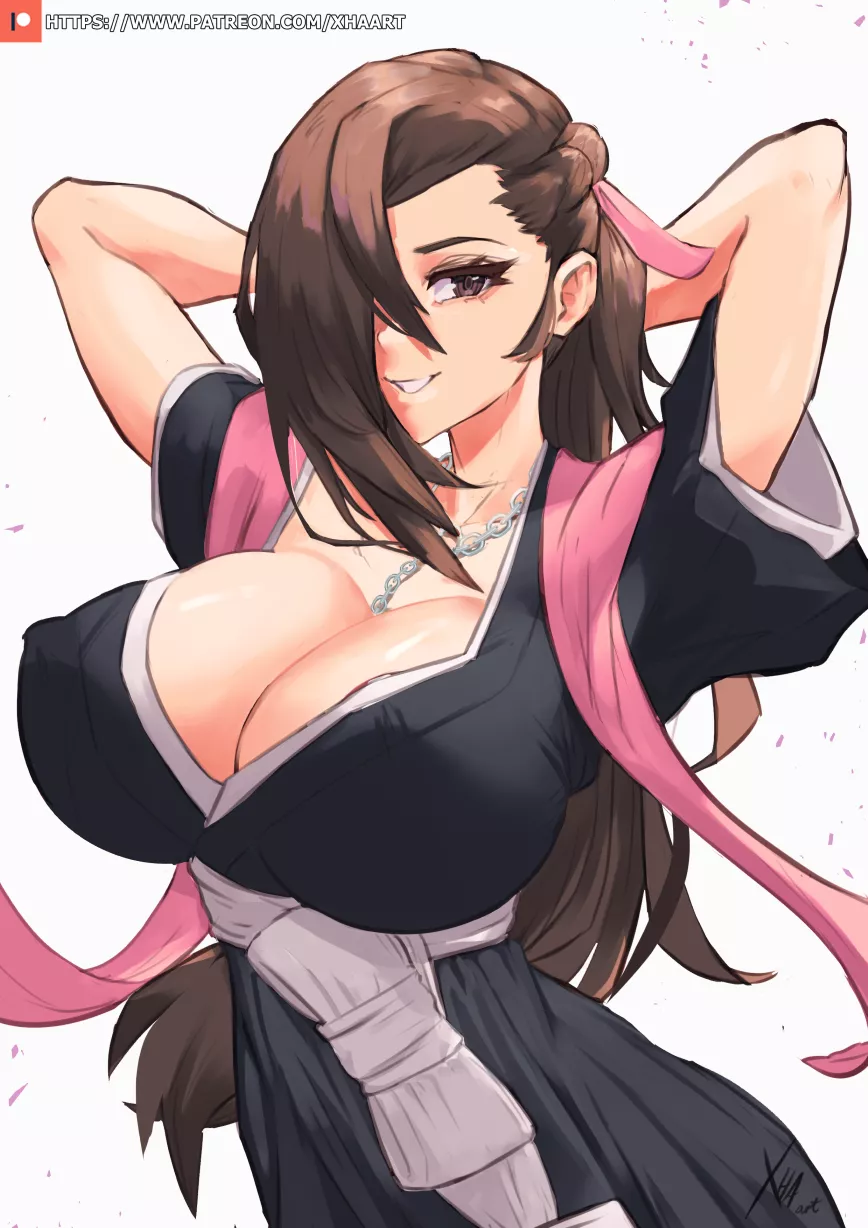 Kagero in Rangiku's Outfit (XHAart) Kagero in Rangiku's Outfit (XHAart)