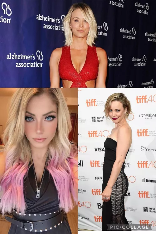Kaley, Alexa and Rachel are the hottest women on the planet and I’d love to be dominated by them!
