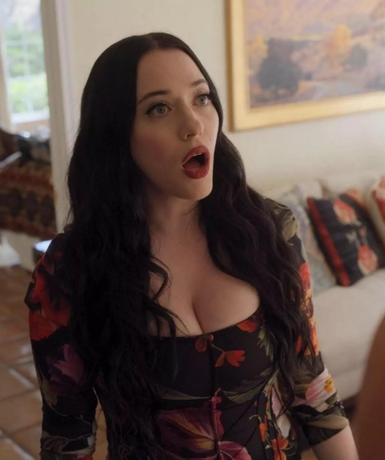 Kat Dennings in awe at the size of your cock