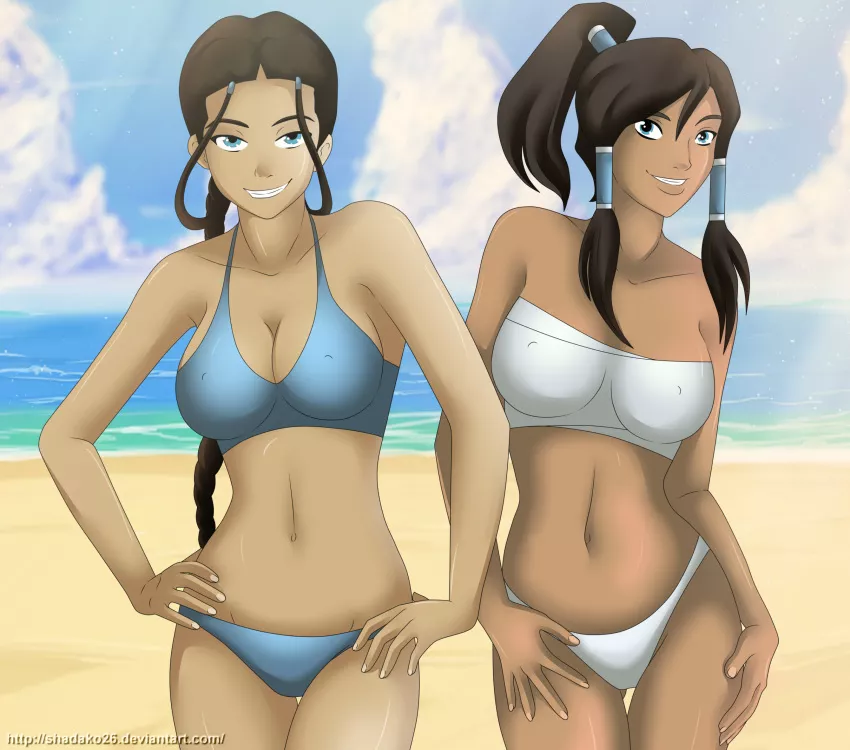 Katara and Korra bikini Katara and Korra bikini