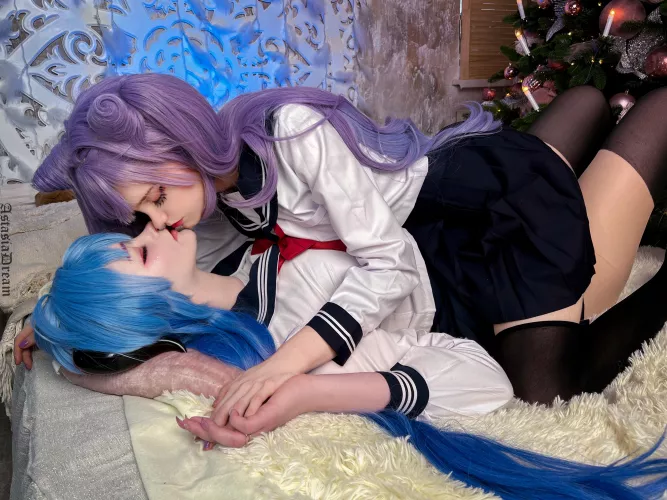 Keqing with Ganyu by Astasiadream and Kamelya_chan