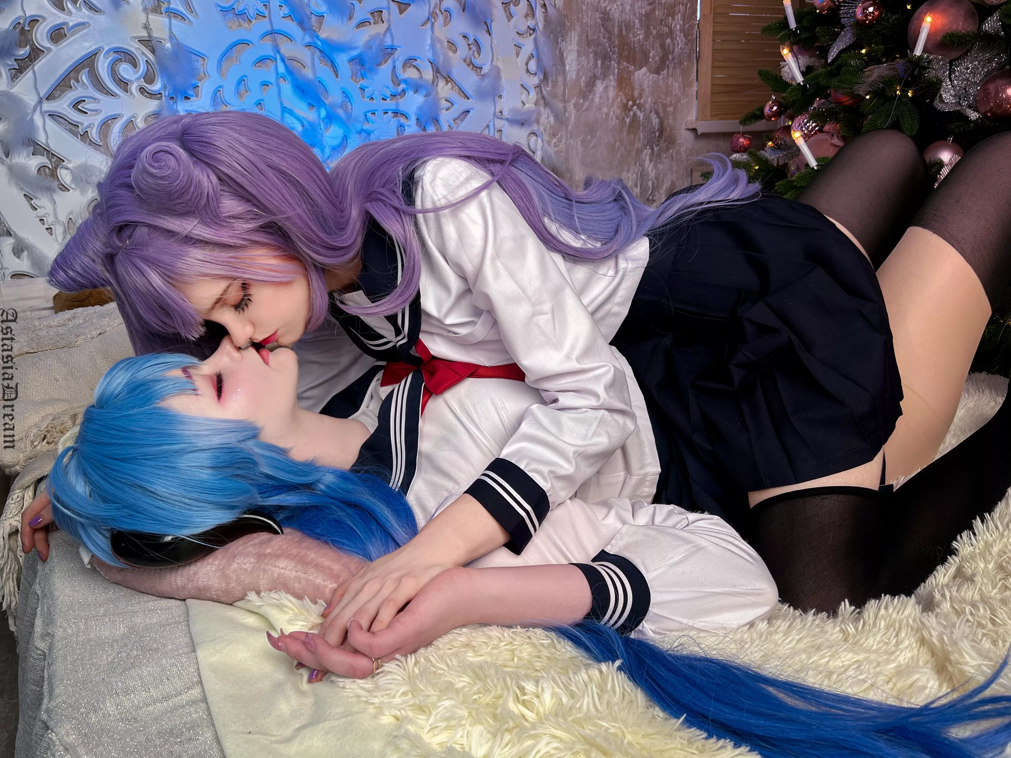 Keqing with Ganyu by Astasiadream and Kamelya_chan