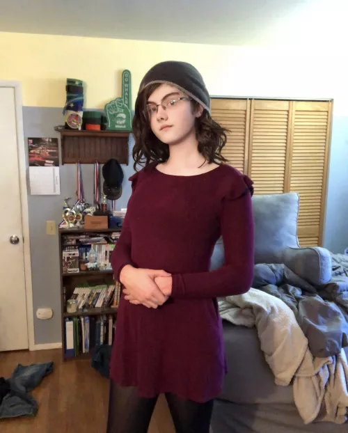 kind of a wintery outfit i think