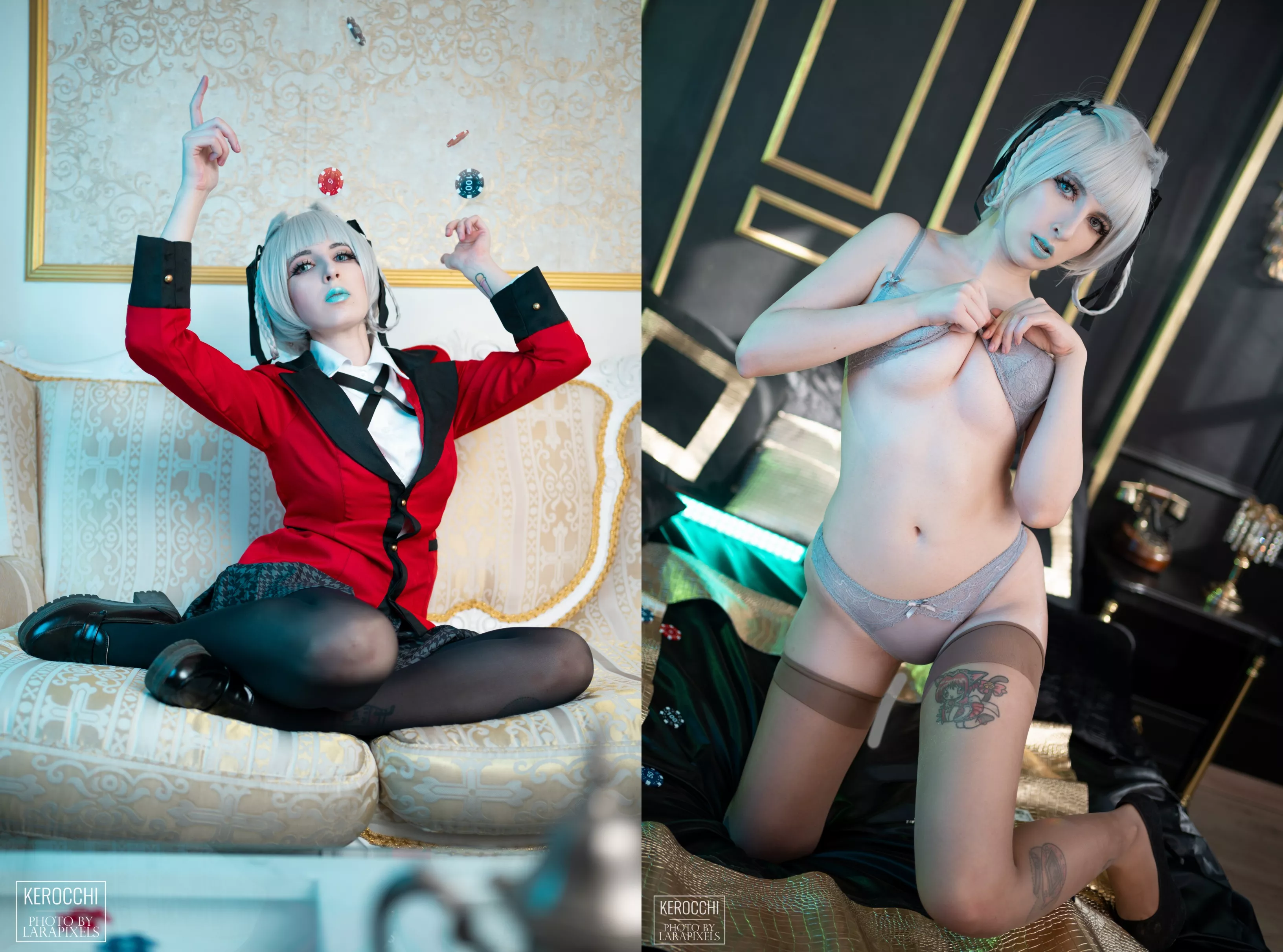Kirari from Kakegurui cosplay ON/OFF by Kerocchi Kirari from Kakegurui cosplay ON/OFF by Kerocchi