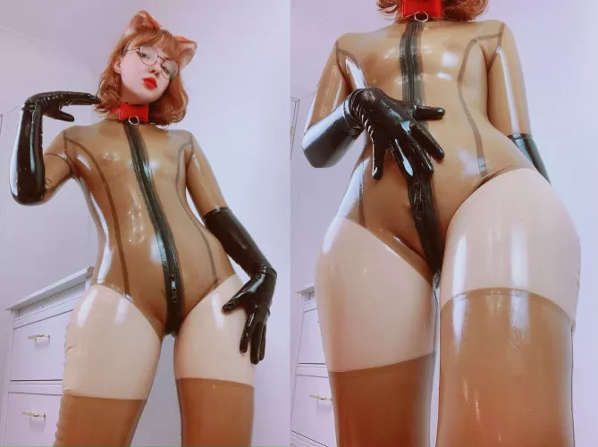 kiss or bite my latex thighs? 🥵