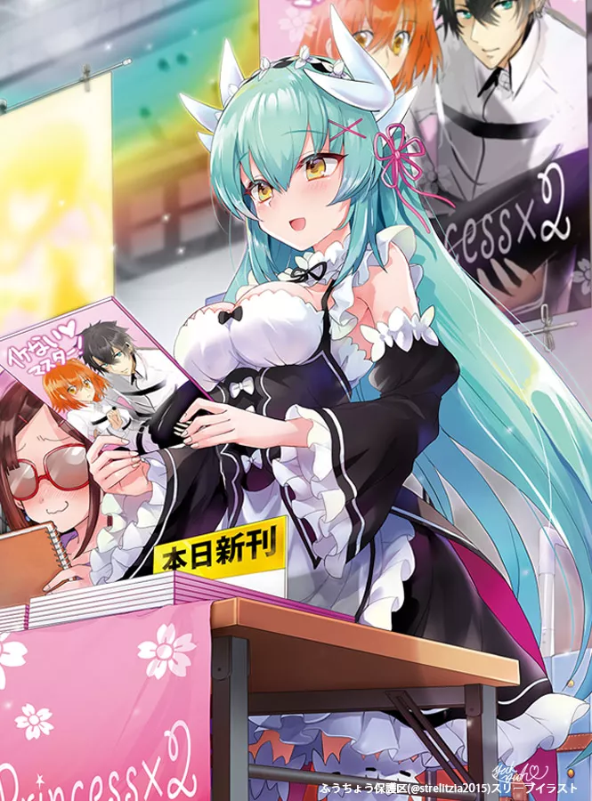 Kiyo and Osakabe-hime selling doujinshi Kiyo and Osakabe-hime selling doujinshi