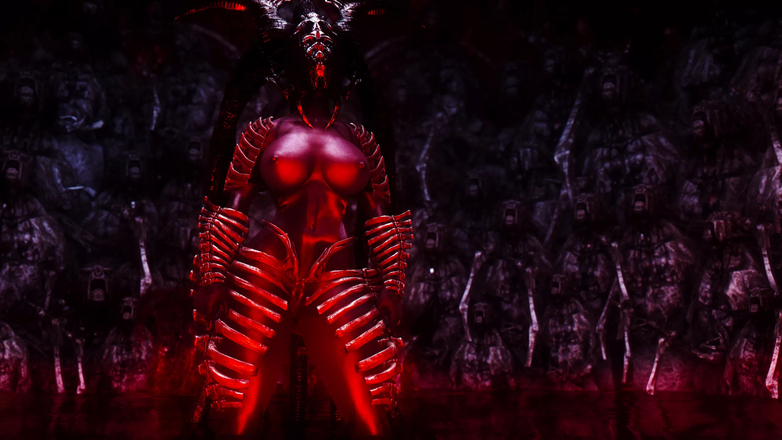 Knee deep in red Knee deep in red