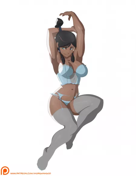Korra Lingerie Pin Up (morganagod) [Legend of Korra]