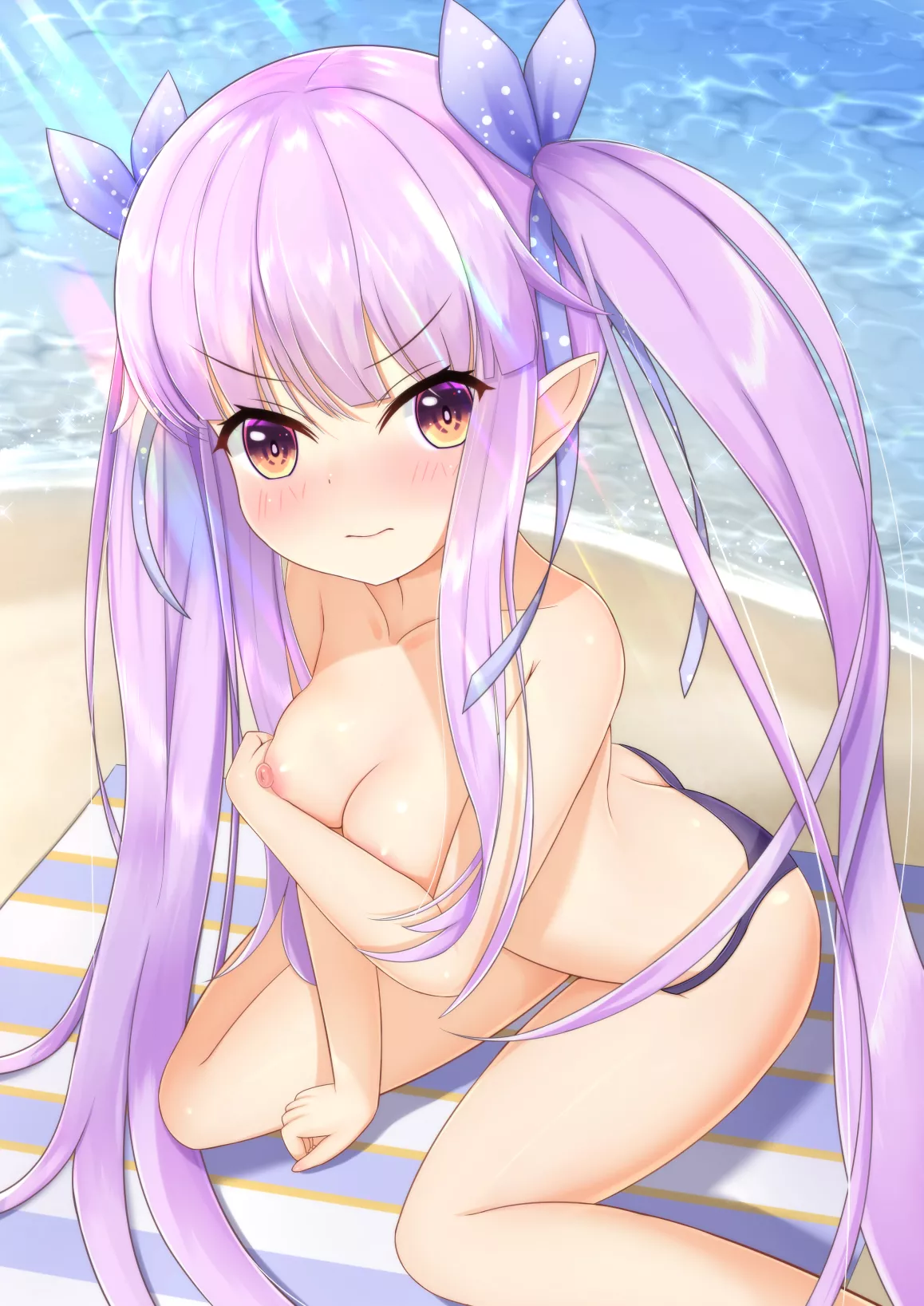 Kyouka Blushing At The Beach Kyouka Blushing At The Beach
