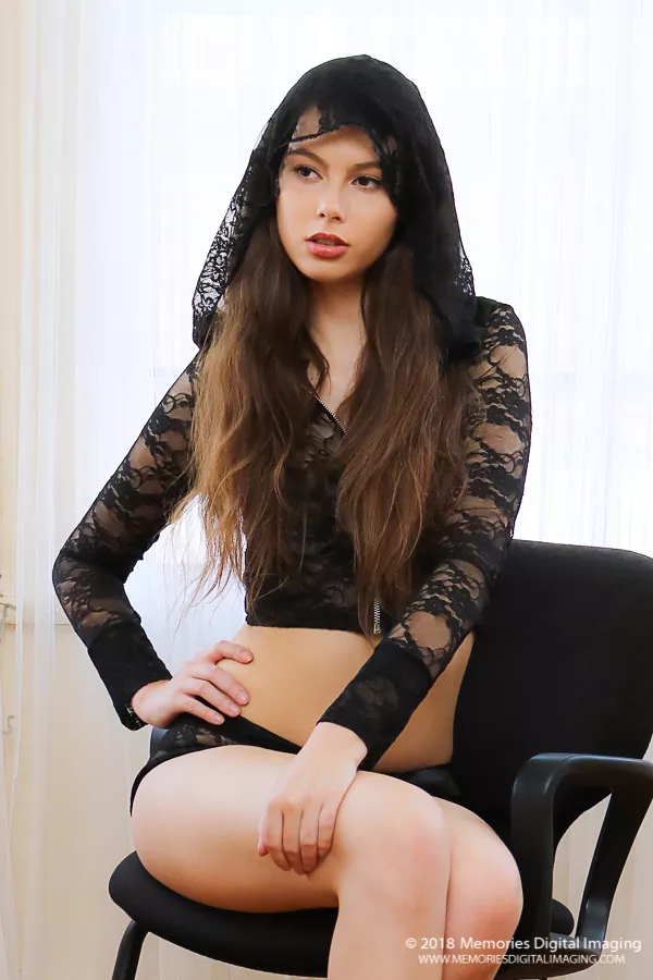 Lace sweater and shorts... practical? no. cute? ...I think?