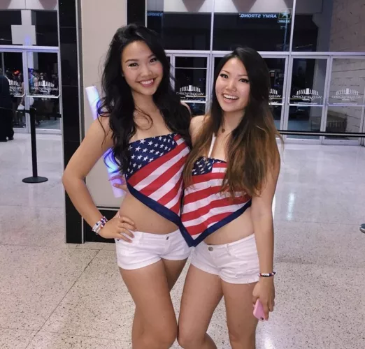 Ladies Wearing the American Flag Ladies Wearing the American Flag
