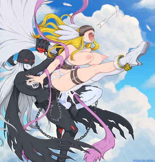 LadyDevimon fucks Angewomon(Afrobull) [Digimon]