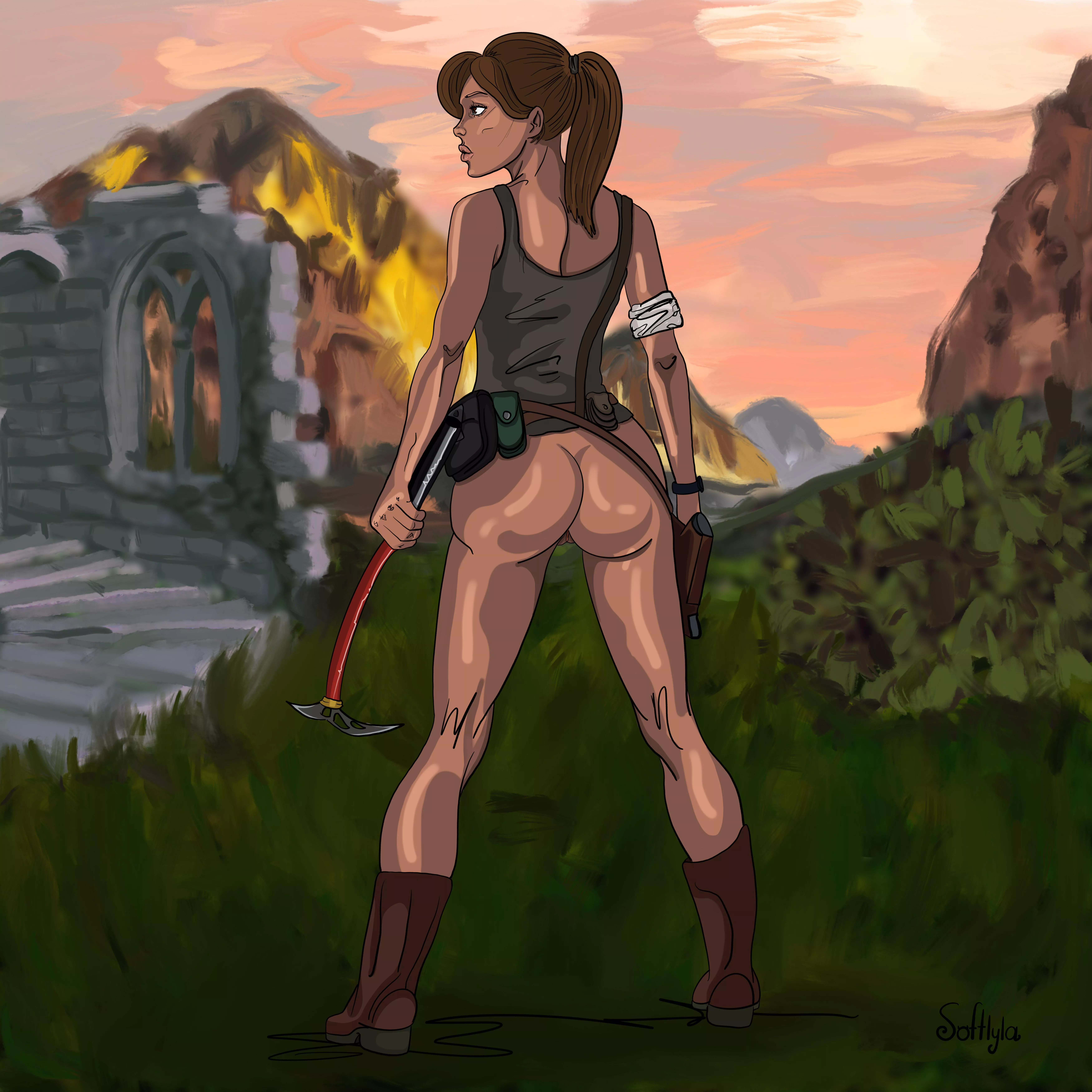 Lara Croft and her amazing ass(softlyla) Lara Croft and her amazing ass(softlyla)