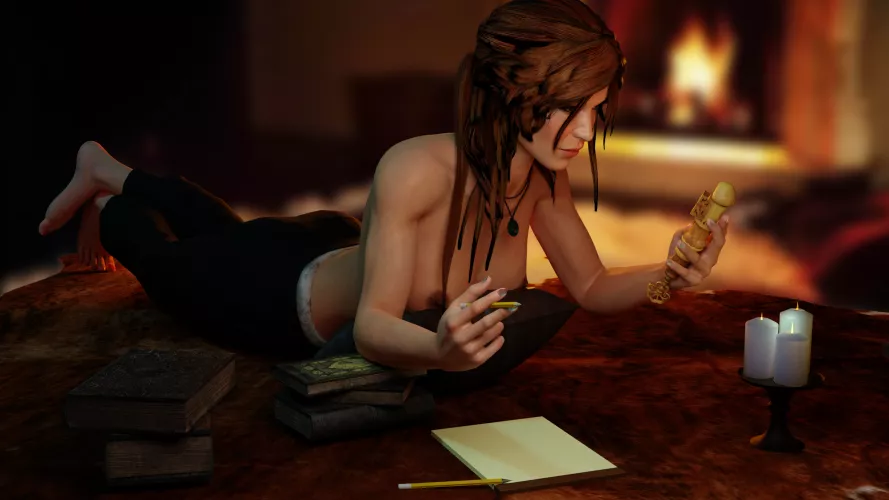 Lara investigates an oddly shaped artifact, where should it go?
