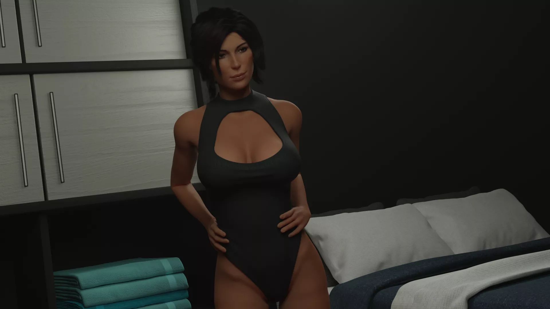 Lara posing