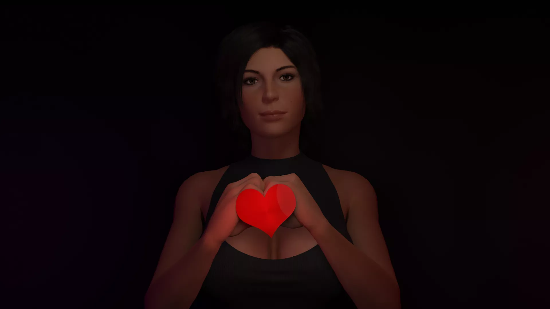 Lara shows you heart (CTRL-V3D) Lara shows you heart (CTRL-V3D)