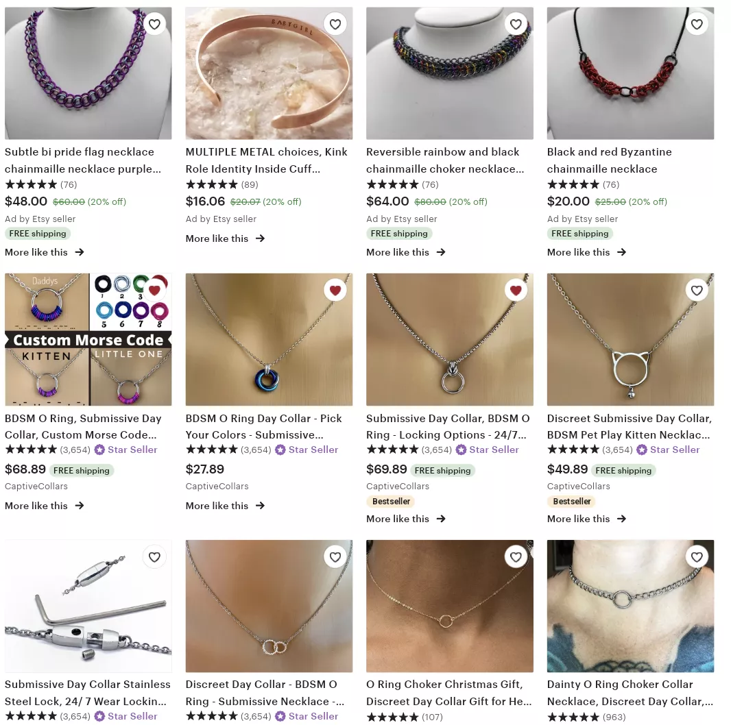 Last night I asked Daddy what he thought about collaring me 24/7 and he said he very much likes that idea, so I'm VERY excited (but not taking this lightly) Need something subtle - there's so many pretty options!! (Not a sales promotion, I don't own a