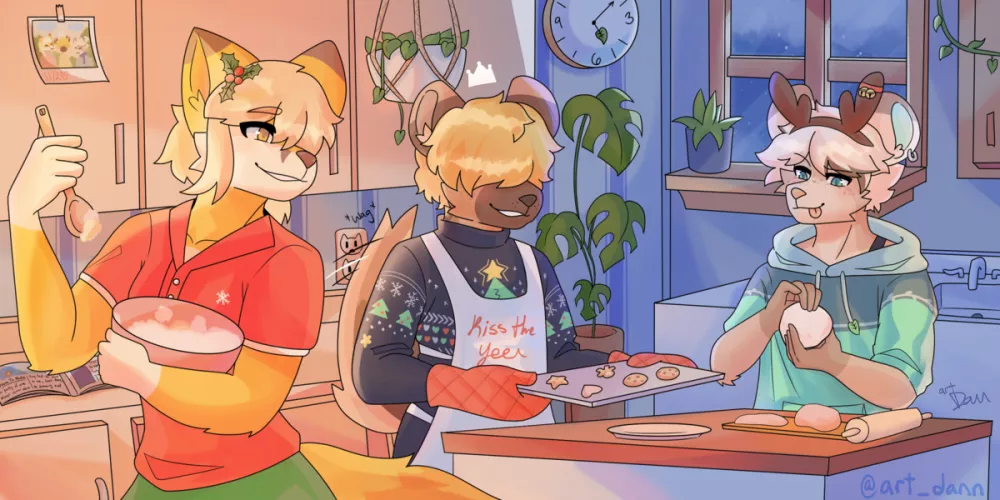 Late Holiday art!! (art by me | @art_dann on Twitter)