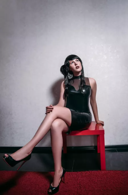 Latex dress and highheels 🔥