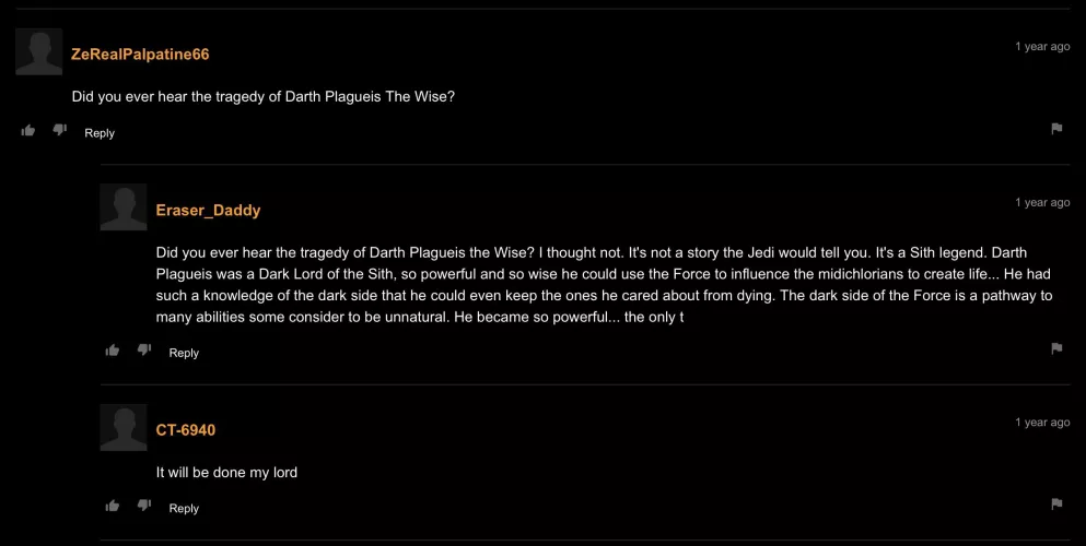 *Laughs in Sith*