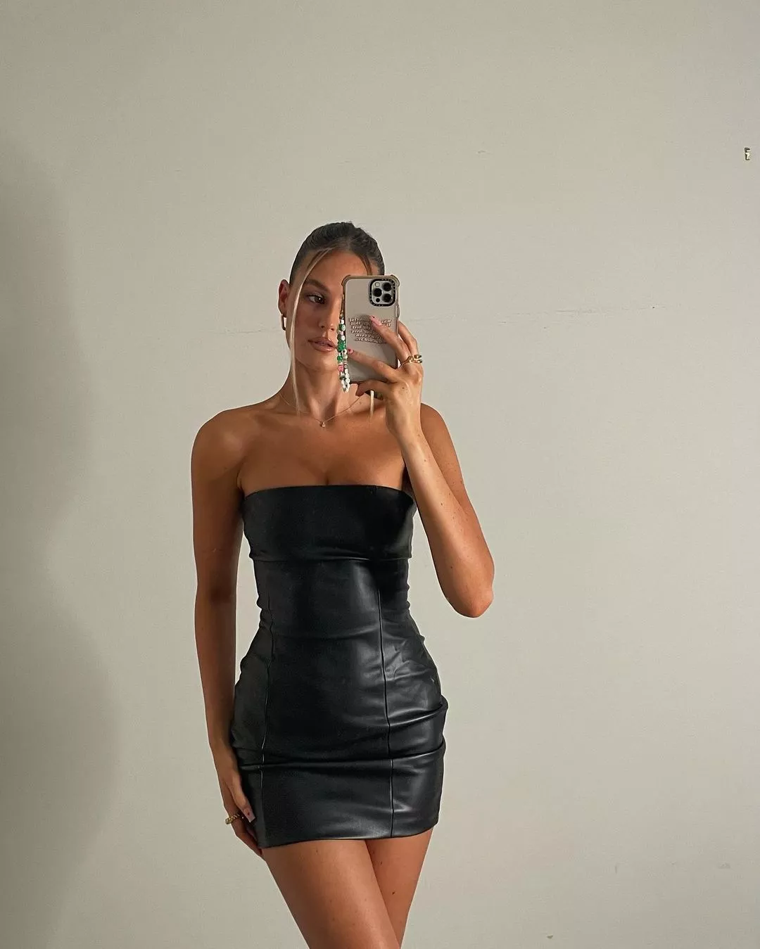 Leather dress