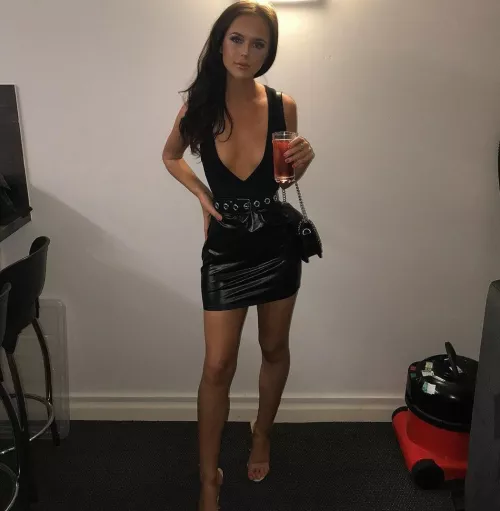 Leather miniskirt