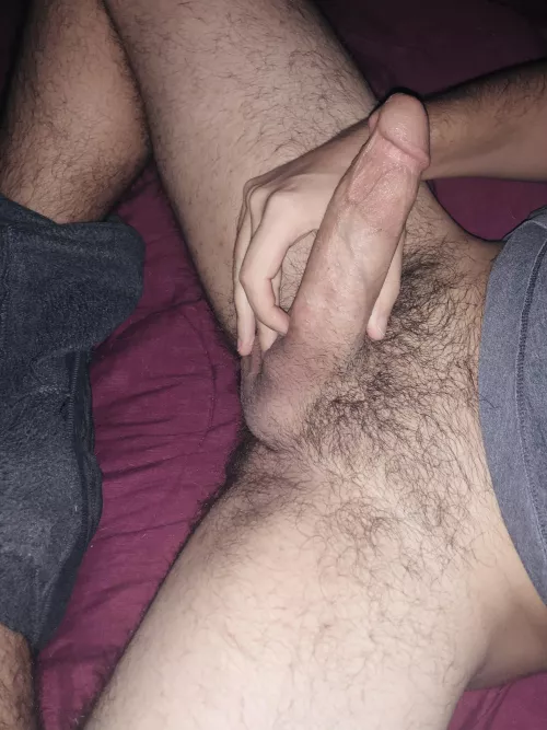 Legs spread wide open for easy access to the dick bro