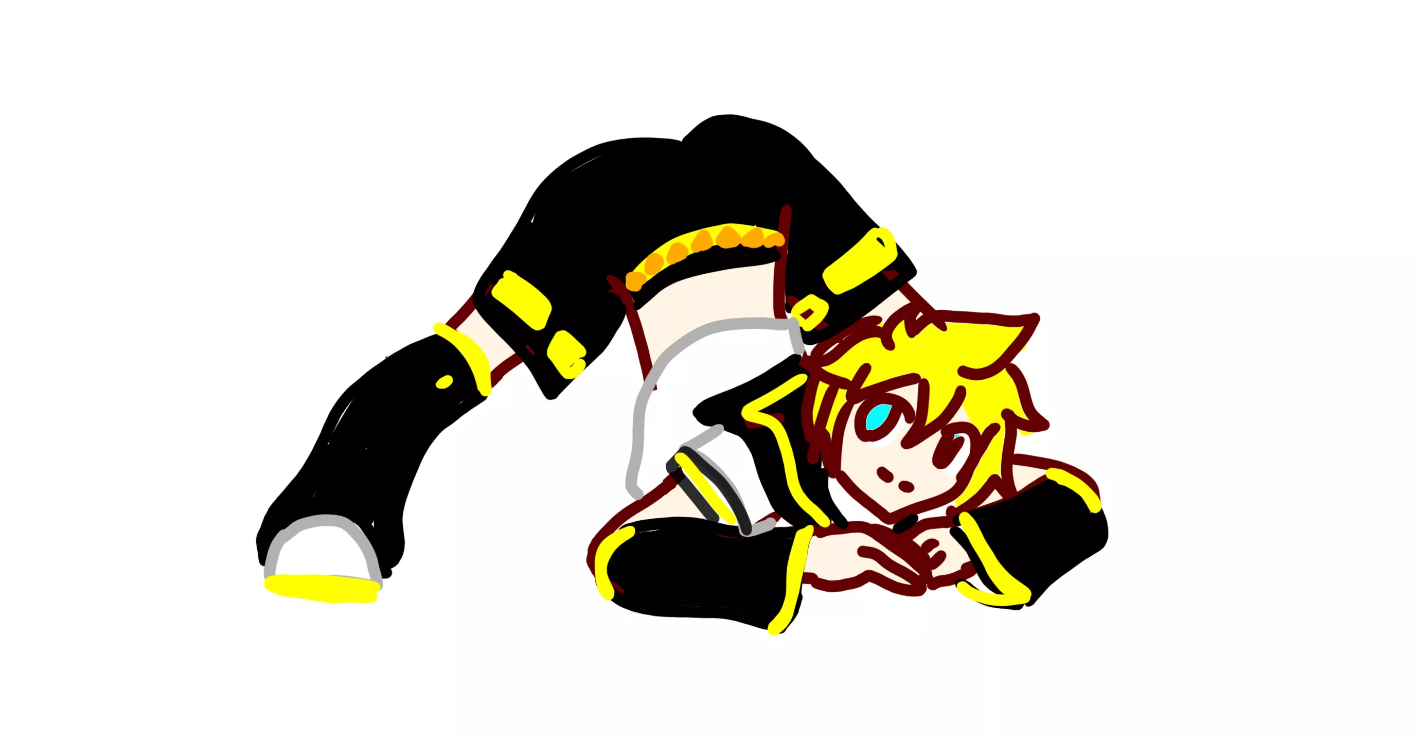 Len Kagamine Jack-O pose in process Len Kagamine Jack-O pose in process
