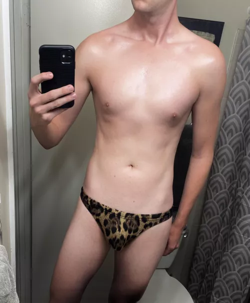 Leopard print briefs because I was feeling wild πππ