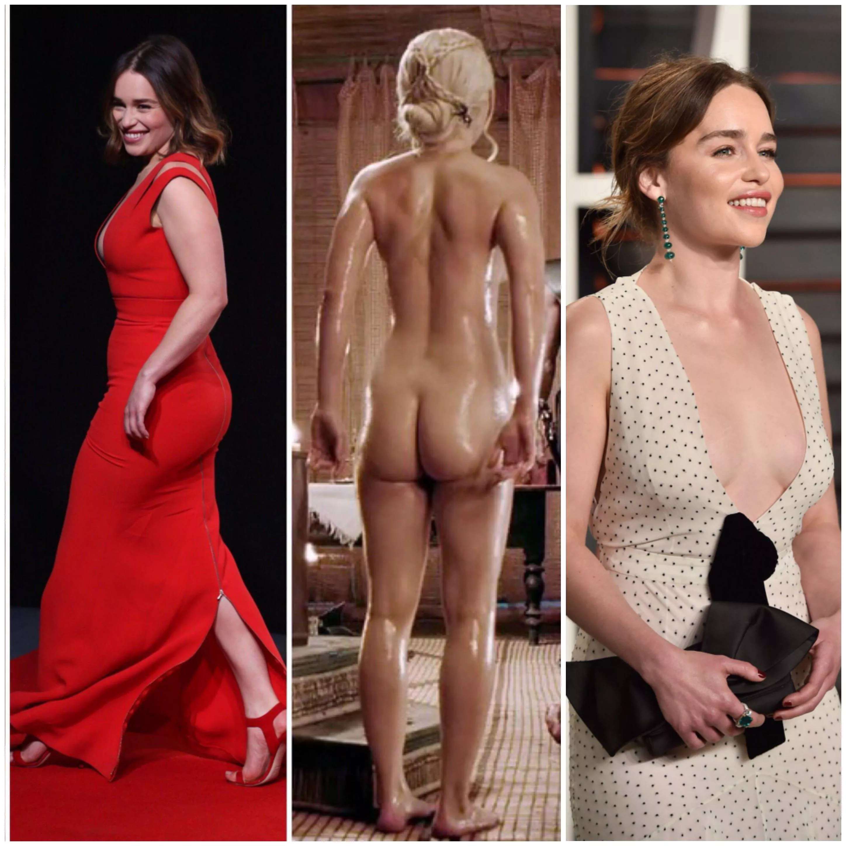 Let's get bi and naughty for Emilia Clarke and her curvy body Let's get bi and naughty for Emilia Clarke and her curvy body