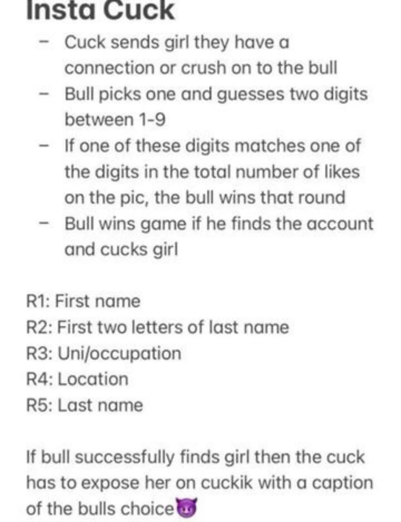 Let’s play a game for my girl! Kik: ilovecock2345