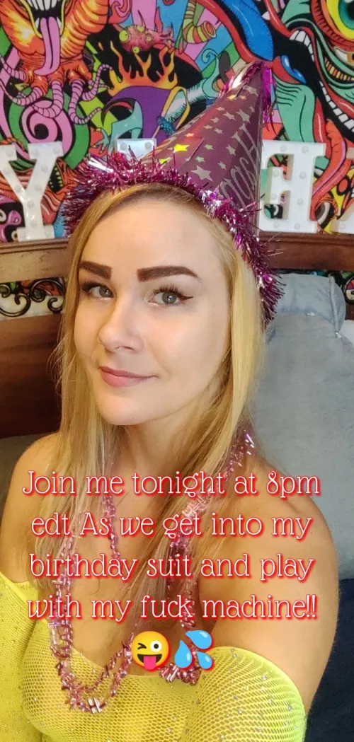 Let's play with my fuck machine tonight ?? It's my birthday and I'll cum if I want to!?? [masochisticplaythings]