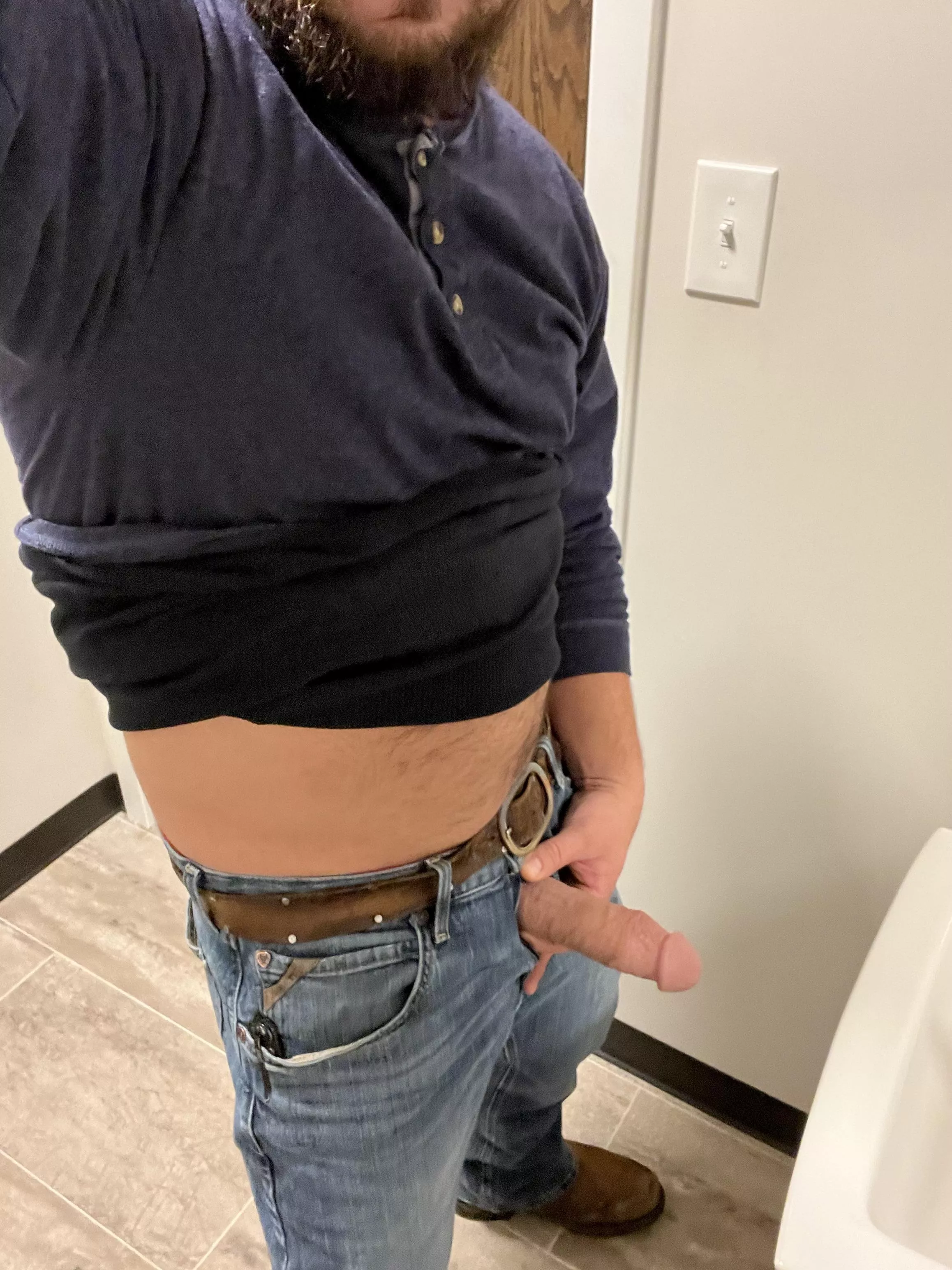 Let’s start the day off with a quickie in the work bathroom!