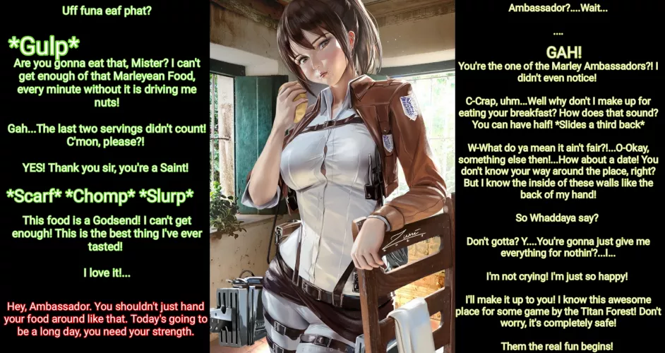 Lets Take a Trip to Paradise (AOT) (Plot, Wholesome, Allusion to Date, Gratitude, No Sex) (Part 4/?) Lets Take a Trip to Paradise (AOT) (Plot, Wholesome, Allusion to Date, Gratitude, No Sex) (Part 4/?)