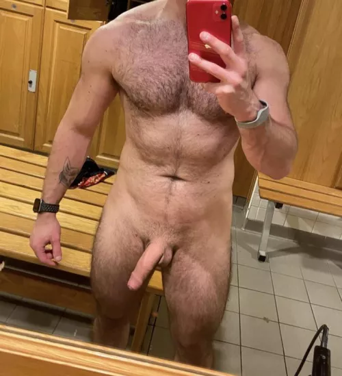 Letting it hang in the changing room