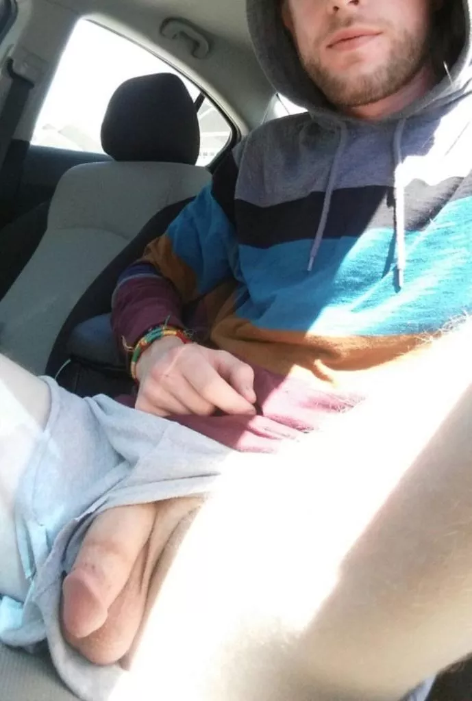 Letting it hang out in my car