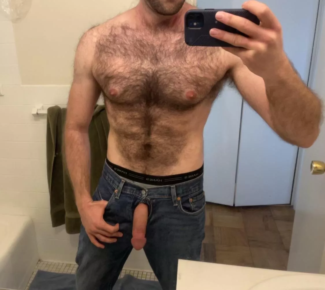 Letting it lean from my jeans