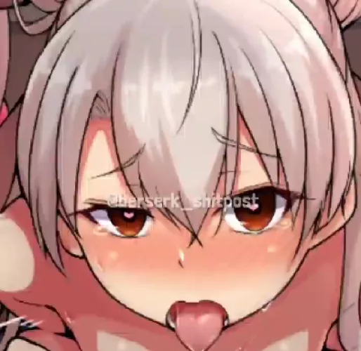 LF Color Source: 1girl, ahegao, blush, open mouth, half closed eyes, hearth eyes, white hair, red eyes