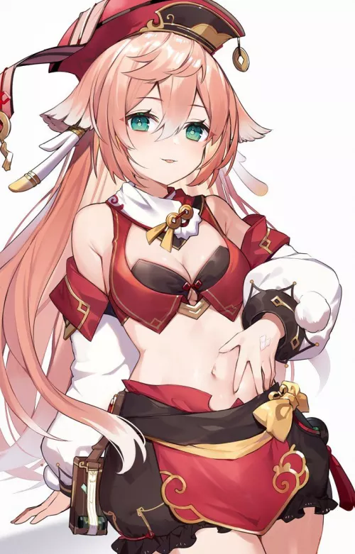 LF Color Source: 1girl, antlers, bare shoulders, black bra, crop top, detached sleeves, green eyes, long hair, midriff, pink hair, red headwear